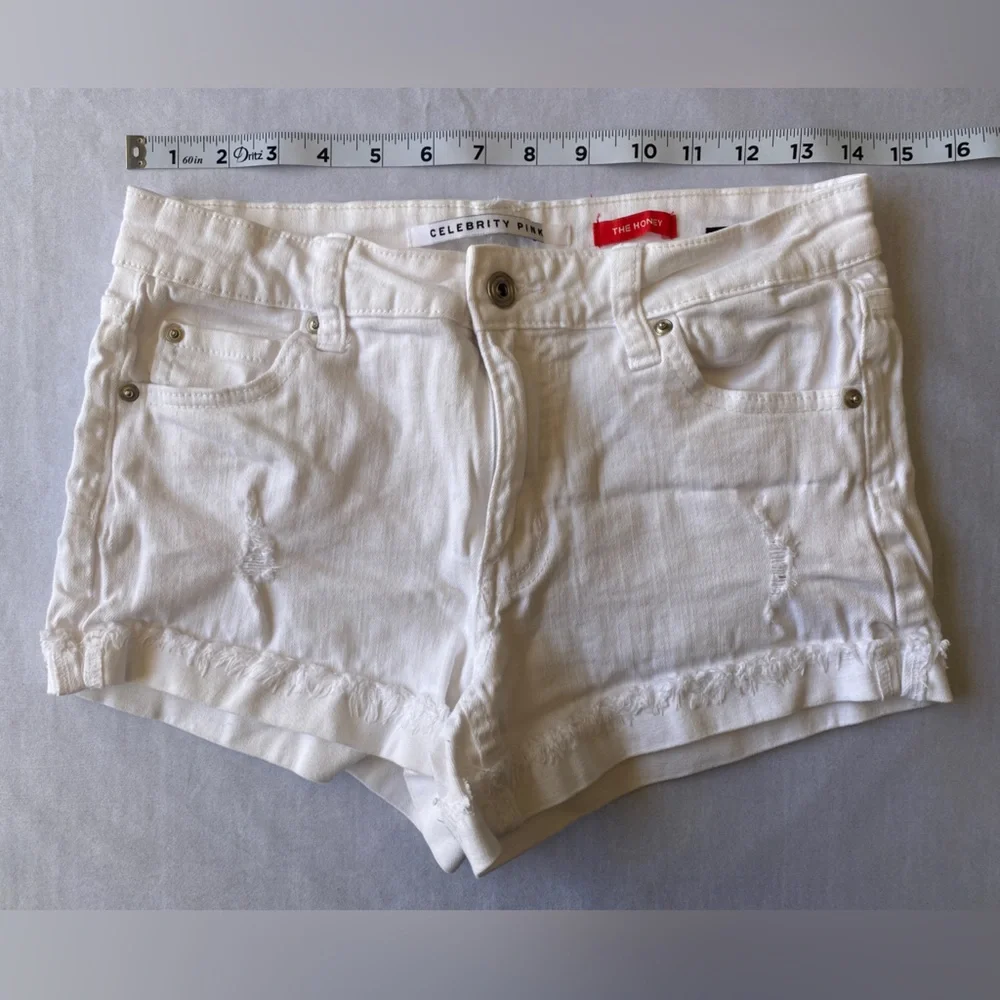 Celebrity pink the honey jean shorts with new sunflower ironon‎ transfers  5/27